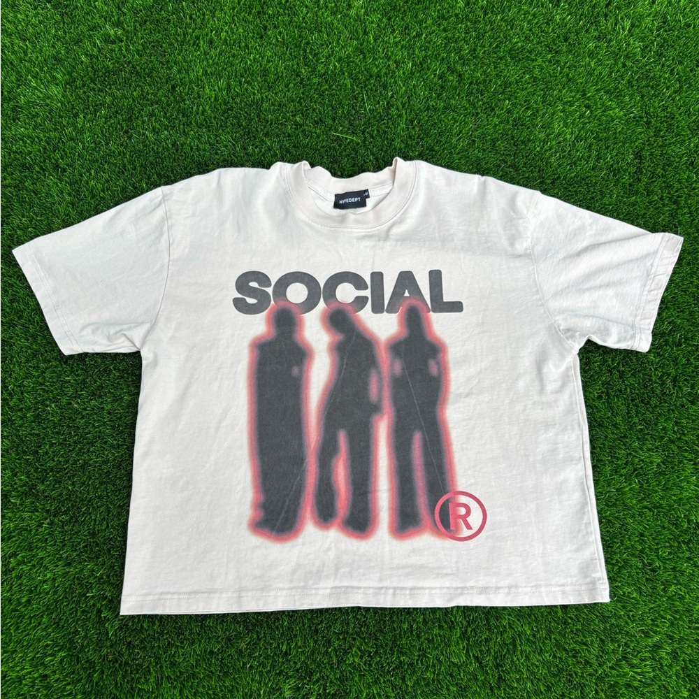Social Graphic White T-Shirt